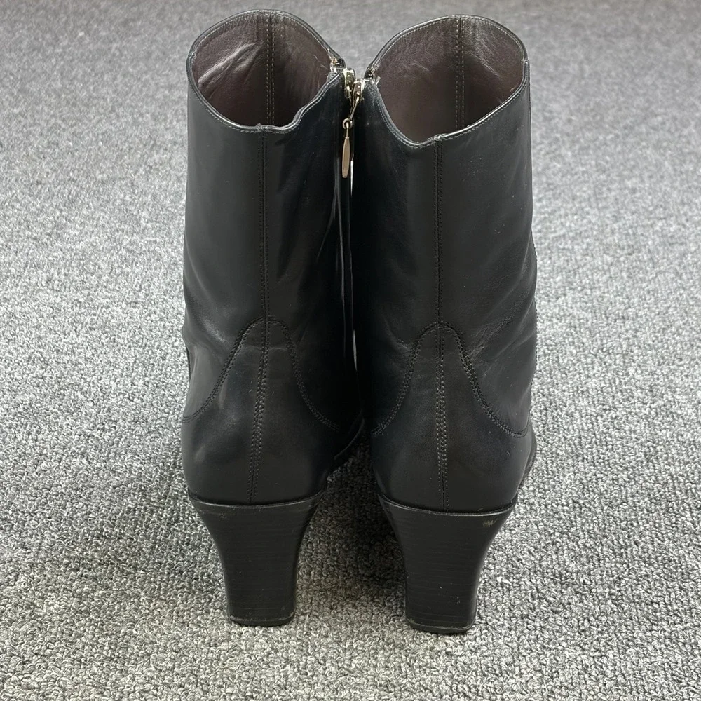 Cole Haan Country Black Leather Heeled Ankle Boots Women's Size 8 B Made Brazil - Picture 7 of 12